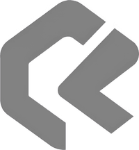 Минималистичный абстрактный логотип компании База Уста в серых тонах на белом фоне